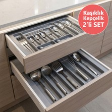 Eym Çekmece Içi Kaşıklık ve Kepçelik 2 Li Set 85 x 49 cm Gri
