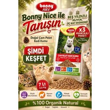 Bonny Nice Doğal Çam Peleti Kedi Kumu 3.6 kg 7 lt x 3 Paket