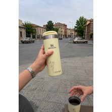Kişiselleştirilebilir Stanley The Aerolight Transit Mug .47L 16OZ TERMOS.221 Sarı