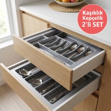 Eym Çekmece Içi Kaşıklık ve Kepçelik 2 Li Set 55 x 49 cm Gri