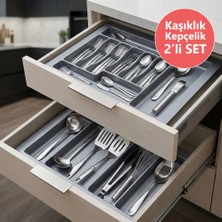 Eym Çekmece Içi Kaşıklık ve Kepçelik 2 Li Set 62 x 49 cm Gri
