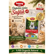 Bonny Nice Doğal Kedi Kumu Çam Pellet 3.6 kg 7 L x 3 Paket