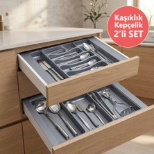 Eym Çekmece Içi Kaşıklık ve Kepçelik 2 Li Set 42 x 49 cm Gri