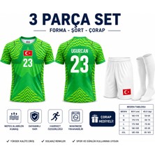 Sidas Türkiye Uğurcan Çakır 23 Nuamara Kaleci Forması Çocuk Futbol Forması Takımı Turkuaz Yeşil Taraftar Forma Sett