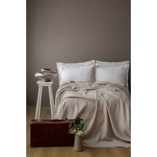 Apricitas Home Palms Bej Tek Kişilik Pike Takımı