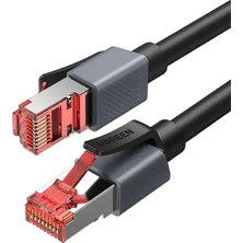 Ugreen 55185 NW323 Cat8 2000MHZ 40GBPS Yüksek Ağ Hızı Frp Ethernet Kablosu Siyah 0.5metre