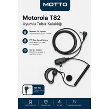 Motto Motorola T82 Extreme Telsiz Için Mikrofonlu Kulaklık