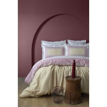 Apricitas Home Tirena Pembe Çift Kişilik %100 Pamuk Dört Mevsim Set