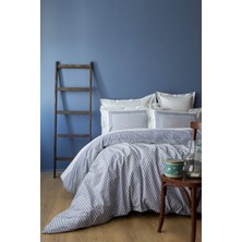 Apricitas Home Tirena Mavi Çift Kişilik %100 Pamuk Dört Mevsim Set