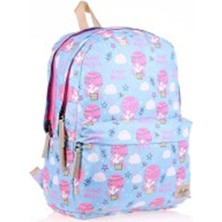 Kaukko K1464 Nature Travel Magic Mavi Sırt Çantası Okul Sırt Çantası