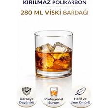İstanbul Horeca Polikarbon Kırılmaz 6 Adet 280 ml Bardak Cam Görünümlü Profesyonel Sunum