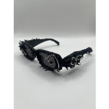 AG23 Tasarım Venom Rose Black Hand Made Rave Techno Gothic Hiphop Gözlük