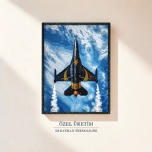Saes Labs Solotürk F16 Uçak 3D Tablo 15×20 cm