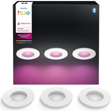 Philips Hue Gömme Spot 3'lü - IP44 Korumalı Akıllı Banyo Aydınlatması