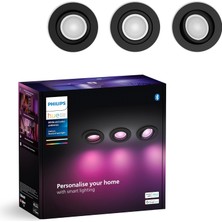 Philips Hue Centura Yuvarlak Ankastre Akıllı Spot 3'lü Paket - 16 Milyon Renk ve Sıcak-Soğuk Beyaz Tonları