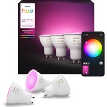 Philips Hue White & Color Ambiance GU10 Akıllı LED Spot 3'lü Paket