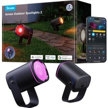 Govee IP67 Su Geçirmez Dış Mekan Spot 2'li Set - Yağmurda ve Bahçede Güvenle Aydınlatın