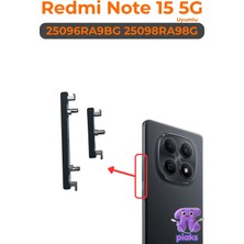 Fodos Redmi Note 15 5g Açma Kapama ve Yan Ses Tuşu Plastik Düğme 25096RA9BG 25098RA98G Uyumlu