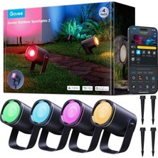 Govee IP67 Dış Mekan Bahçe Spotu 4'lü Set - Yağmurda ve Soğukta Güvenle Aydınlatın