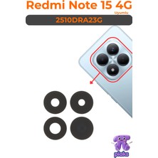 Fodos Redmi Note 15 4g Arka Kamera Camı Lensi Yapışkanlı Dış Cam 2510DRA23G Uyumlu