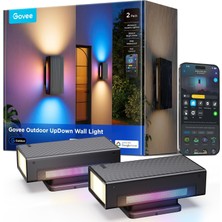 Govee 1400 Lm Akıllı Dış Mekan Duvar Lambası 2'li Set - 2700K-6500K Ayarlanabilir Beyaz Işık