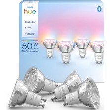 Philips Hue GU10 Smart Spot 4'lü Set- Alexa, Google, Apple Home Uyumlu ve Hue Bridge ile Senkron Genişletme
