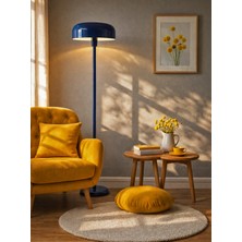 Noonlux Design & Lighting Chester Kobalt Mavisi Rengi Lambader Oturma Odası Yatak Odası Krem Tekli Koltuk Köşesi Kitap