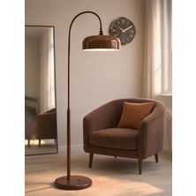 Noonlux Design & Lighting Bolton Kahverengi Lambader Iç Kısmı Beyaz Oturma Odası Salon Yatak Odası Kitap