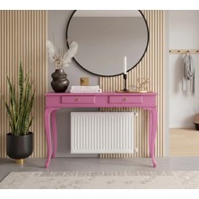 Wooding Mobilya 110 cm Masif Lükens Pembe Petek Üstü Yüksek Dresuar