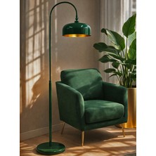 Noonlux Design & Lighting Bolton Nefti Yeşili Lambader Iç Kısmı Gold Oturma Odası Salon Yatak Odası Kitap