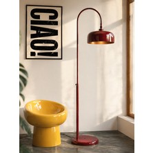 Noonlux Design & Lighting Bolton Vişne Çürüğü Lambader Iç Kısmı Gold Oturma Odası Salon Yatak Odası Kitap