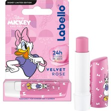 Labello Velvet Rose Dudak Bakım Balmı 4,8 G – Shea Yağı ve Bio Jojoba Yağı, 24 Saat Nem, Gül Kokulu