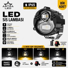 Astra Led Açma Kapama Anahtarlı Motosiklet Atv Utv Scooter LED Sis Farı Metal Kasa Yüksek Güçlü Delici