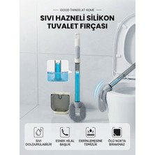 Kristal Tuvalet Fırçası, Lavabo Fırçası, Sıvı Hazneli, Su Tutmaz