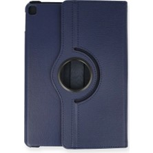 Palmira Demir Newface Apple iPad Pro 13 (2024) Kılıf 360 Tablet Deri Kılıf - Lacivert
