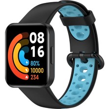 Palmira Demir Newface Xiaomi Redmi Watch 2 Spor Delikli Kordon - Siyah-Mavi