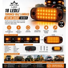 Astra Led Turuncu Ikaz Lambası 12/24 V Dorse Etek Yan Lamba Çakar Modlu Videolu Ilan