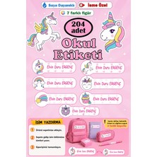 Ayza Tasarım Isme Özel Okul Etiketi Kalem Defter Etiketi Erkek Çocuk Unicorn Figürlü Isim Etiketi