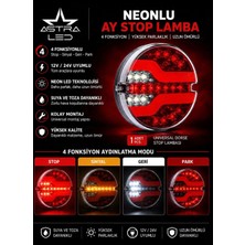 Astra Led Thoc Özellikli Neonlu Neonlu Ay Stop Hamburger LED Lamba 12/24 Volt