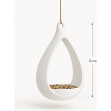 PL Dizayn Modern Minimalist Askılı Kuş Yemliği 15 cm Tek Parça 4 Renk Seçenekli Dekoratif Kuş Besleyici