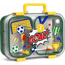 Vagonlife VGN-7155 Yeşil 2 Bölmeli Çelik Lunchbox 700 ml