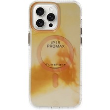 Palmira Demir Joko Apple iPhone 15 Pro Max Phantom Magsafe Kapak - Gold