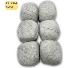 Oxford İplik Ihraç Fazlası 6'lı Paket 600 gr Angora Gri EX12324
