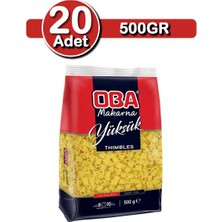 Oba Yüksük Makarna 500 G x 20 Adet | Aile ve Işletme Paketi