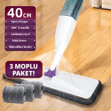 Altron 360 Dönebilen Su Püskürtmeli Sprey Mop 3 Adet Mikrofiber Mop Paspas Deterjan Su Püskürtmeli Temizlik Seti
