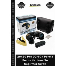 Carlburn #dürbün Askeri Bak4 Prizma Hd Netleme 20X50 Pro Dürbün Perma Focus Netleme Su Geçirmez Siyah