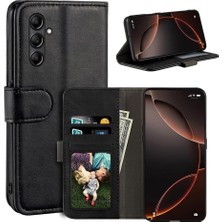 M.TK Moveteck Samsung Galaxy A27 Kılıf 360 Tam Kaplar Deri Dokulu Kapaklı Cüzdan Standlı Kartvizitli Kopçalı Kapak Kartlıklı