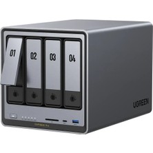 Ugreen 95628 Nasync DXP4800 Pro 4 Disk + 2 M.2 Yuvalı Intel Core I3-1315U 16GB Ddr5 10GBE + 2.5gbe Nas Depolama Ünitesi