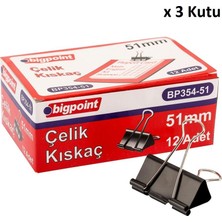 Bigpoint Çelik Kıskaç 51 mm x 3 Kutu
