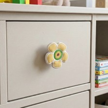Eym Çocuk Odası Mobilya Kulp Dolap Düğme Sarı Papatya No:35